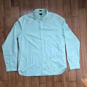 J Crew Men's Green Slim Button Down Shirt Size XL
